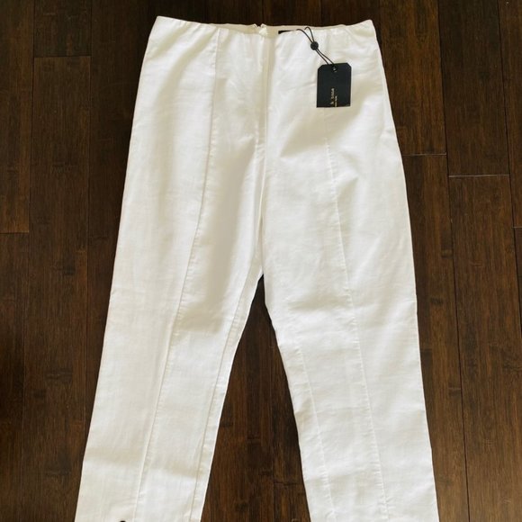Rag & Bone New York Simone  Snap Front Pants White - Picture 2 of 9